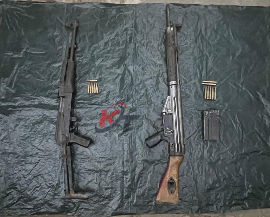 မှန်တောရွာအား နယ်မြေရှင်းလင်းစဉ် အလောင်းလက်နက်များရရှိ