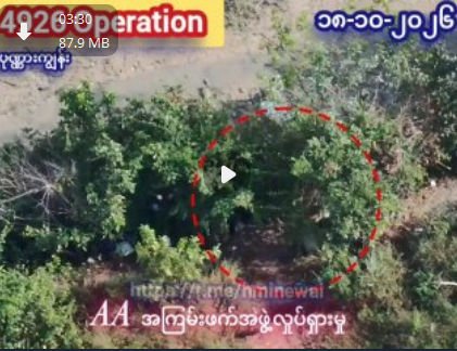 ငပြီကျွန်းမှာ အောင်လံလွှင့်နေကြတဲ့ မြန်မာ့တပ်မတော်သားများ။